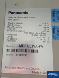 Image of Panasonic ULT Freezer, Model MDF-U53VA-PA 02