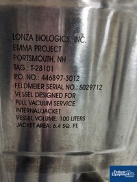Image of 100 Liter Feldmeier Reactor, 316L S/S, 60/125# 03
