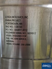 Image of 200 Liter Feldmeier Receiver Tank, 316L S/S, 60# 03