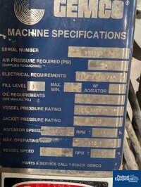 Image of 1 cu ft Gemco Double Cone Dryer, 316L S/S 02