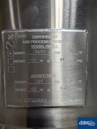Image of 500 Liter A&B Process Systems Receiver Tank, 316 S/S, 44/150# 02