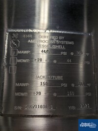 Image of 500 Liter A&B Process Systems Receiver Tank, 316 S/S, 44/150# 02