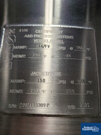 Image of 500 Liter A&B Process Systems Receiver Tank, 316 S/S, 44/150# 02