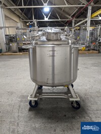 Image of 300 Liter Precision Stainless Jacketed Receiver Tank, 316L S/S, 45/100# 04