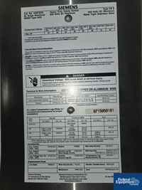 Image of Siemens Heavy Duty Safety Switch, Type VBII, S/S 03