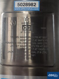 Image of 400 Liter DCI Reactor, 316 S/S, 98/150# 02