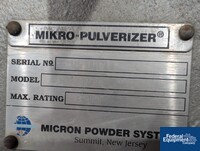 Image of Hosokawa Micron Powder Systems Mikro Pulverizer, Model 4TH 02