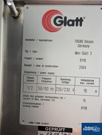 Image of Glatt Mini Glatt 3 Fluid Bed Processor 15