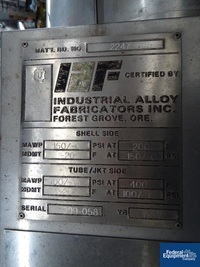 Image of 240 SQ FT IND. ALLOY FAB HEAT EXCH., HASTELLOY C276, 100/150 06