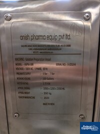 Image of 100 Gal Anish Pharma Mix Tank, S/S 02
