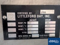 Image of 212 Cu Ft Littleford Mixer Dryer, Model VT 6000 D, S/S, Vac., JKT. 07