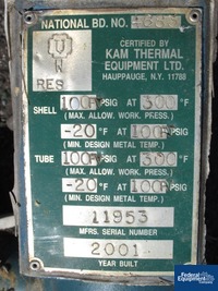Image of 15 sq ft Kam Thermal Heat Exchanger, 316L s/s, 100/100# 06