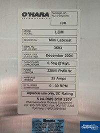 Image of O''Hara Mini Labcoat Coating Pan, Model LCM Mini 02
