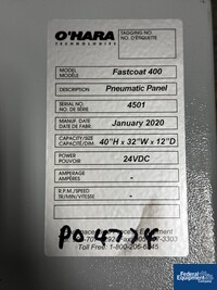 Image of 60" O''Hara FastCoat Coating Pan, Model FC400, S/S 50