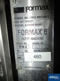 Image of FORMAX PATTY FORMER, MODEL PFM-6 20