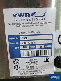 Image of VWR ULTRASONIC CLEANER, MODEL 750 HT 07
