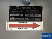 Image of 3 HP Cincinnati Fan Blower, Model RBE-13, C/S 02