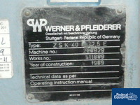 Image of 40 MM WERNER & PFLEIDERER TWIN SCREW EXTRUDER, 42:1 L/D 14