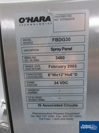 Image of O''Hara Fluid Bed Dryer Granulator, Model FBDG 30, 316L S/S 19
