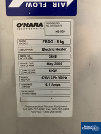 Image of O''Hara Fluid Bed Dryer, S/S, Model FBDG-5KG 14