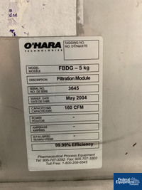 Image of O''Hara Fluid Bed Dryer, S/S, Model FBDG-5KG 15