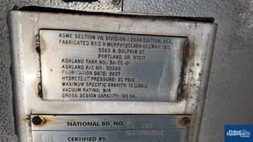 Image of 200 Gal CH Murphy / Clark-Ullman Inc Reciever Tank, C/S, 15# 06