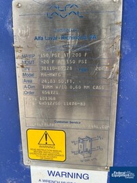 Image of 24 Sq Ft Alfa Laval Plate Heat Exchanger, S/S, 150# 02
