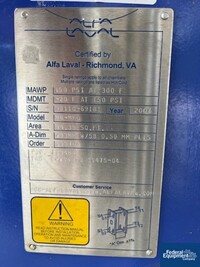 Image of 84 Sq Ft Alfa Laval Plate Heat Exchanger, S/S, 150# 02