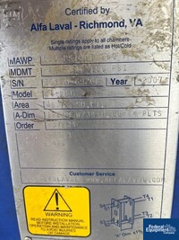 Image of 46 Sq Ft Alfa Laval Plate Heat Exchanger, S/S, 150# 02