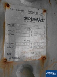 Image of 81 Sq Ff Tranter Supermax Heat Exchanger, S/S, 100/100# _2