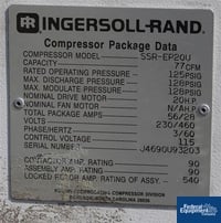 Image of 20 HP Ingersoll Rand Air Compressor, Model SSR-EP20U 02
