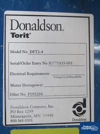 Image of Donaldson Torit Dust Collector, Model DFT 2-4 10