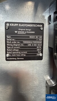 Image of Krupp HF Technolab Internal Rotor Mixer, Model GK 1.5E 36