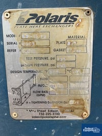 13.45 Sq Ft Polaris Plate Heat Exchanger, 316 S/S, 150#