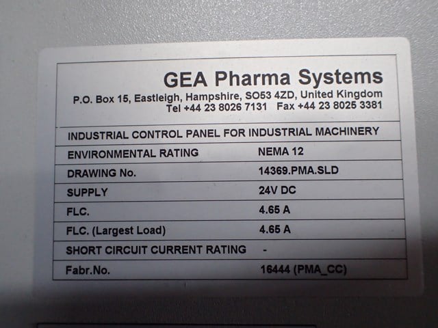 600 Liter GEA High Shear Mixer, Model PMA 600 Advanced
