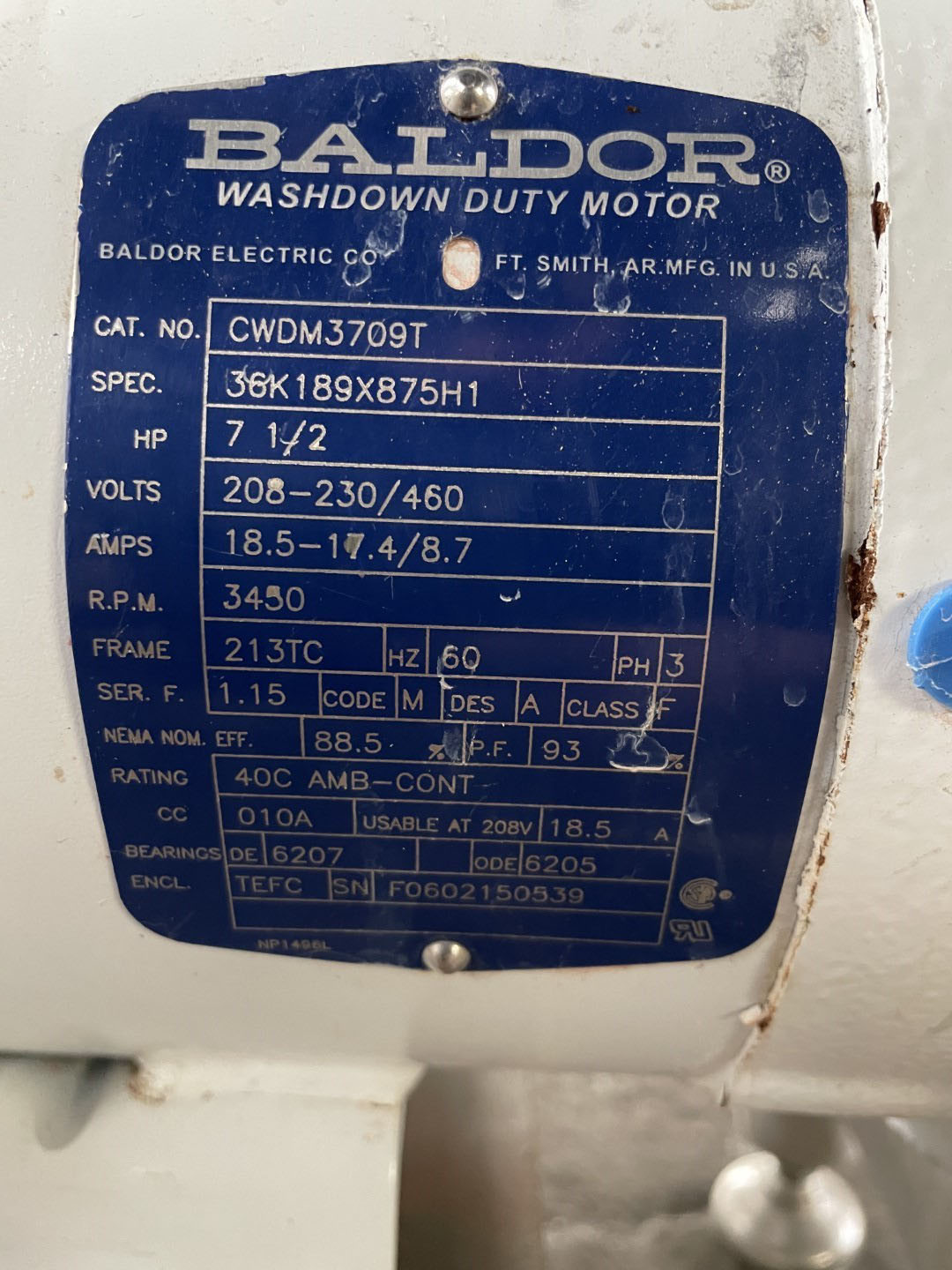 2" x 1.5" Waukesha Cherry Burrel Centrifugal Pump, S/S, 7.5 HP