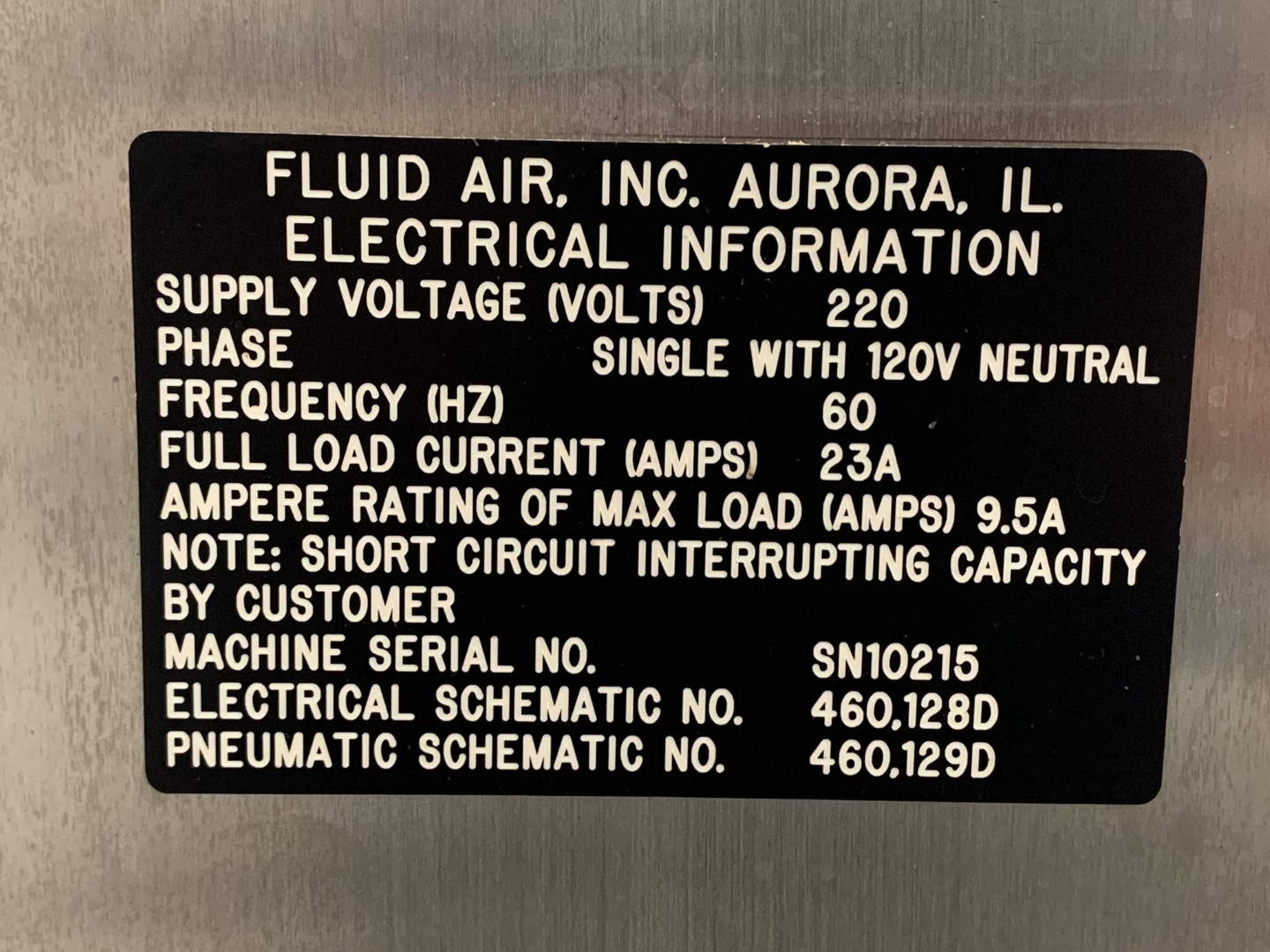 Fluid Air Fluid Bed Dryer, Model FA1