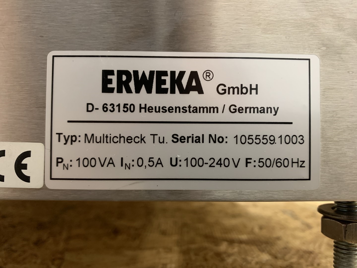 Erweka MultiChecker, model Multicheck Tu.