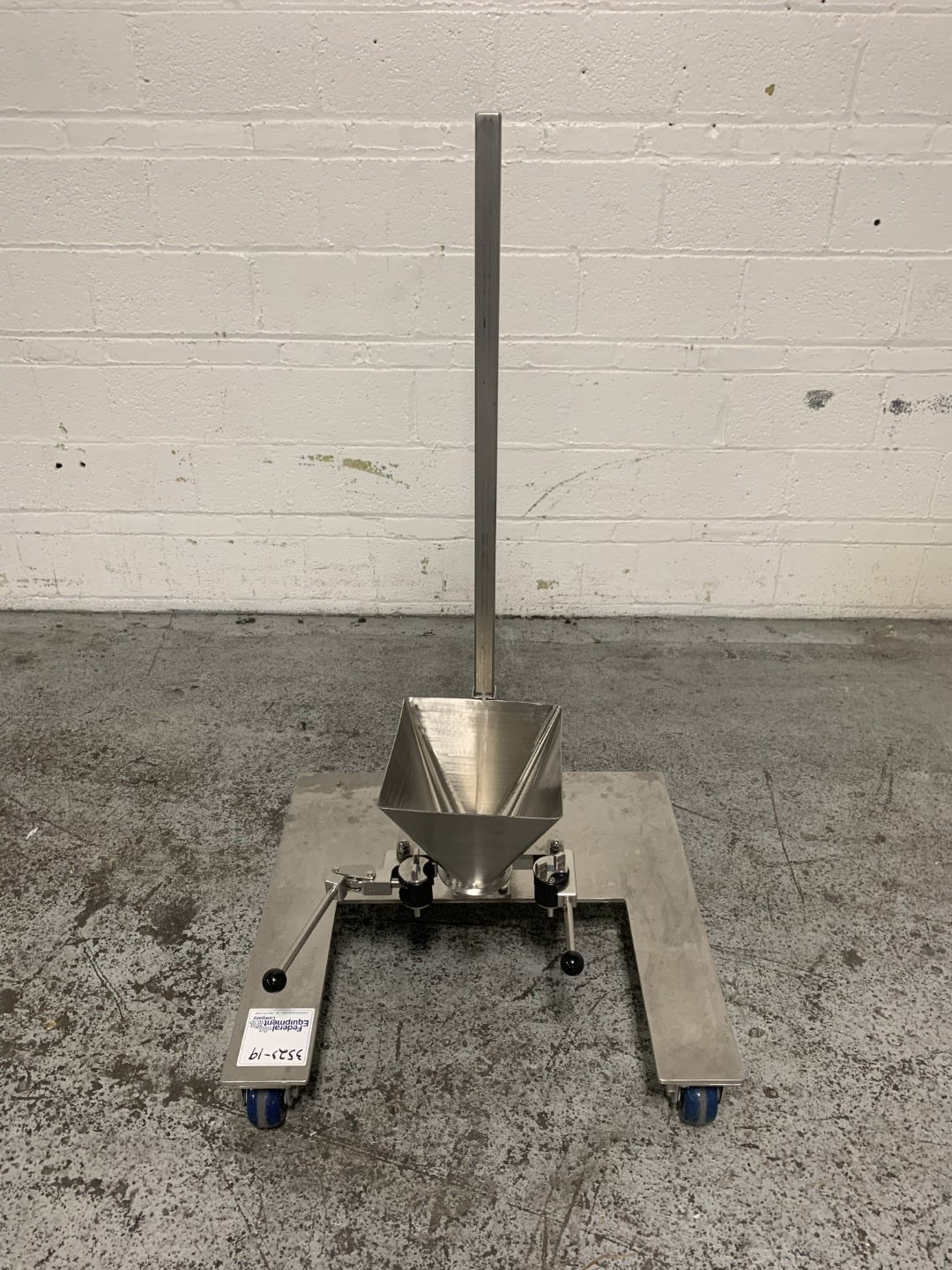 Stainless Steel Hopper on Portable Stand