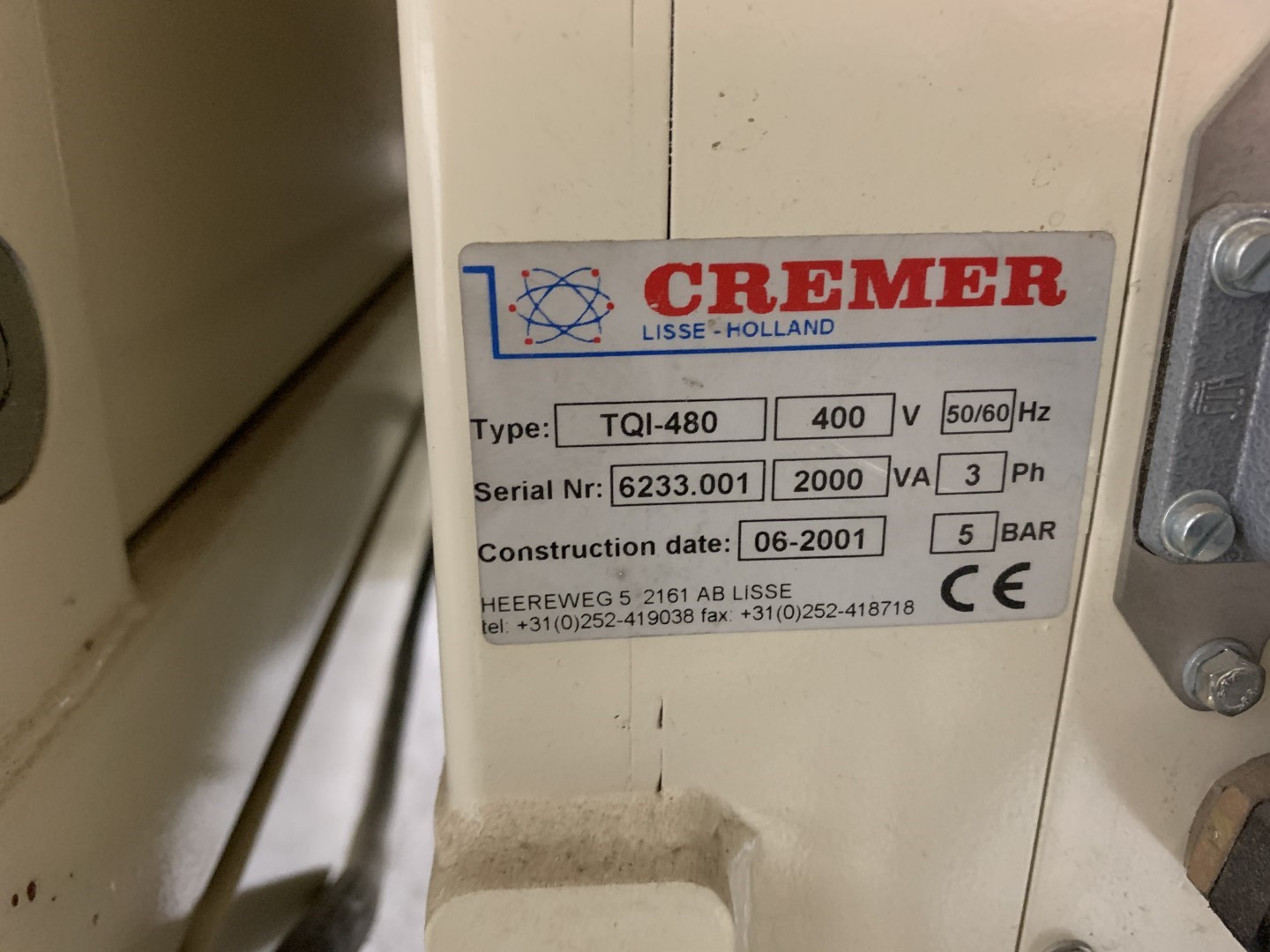 Cremer Counter, Model TQI-480