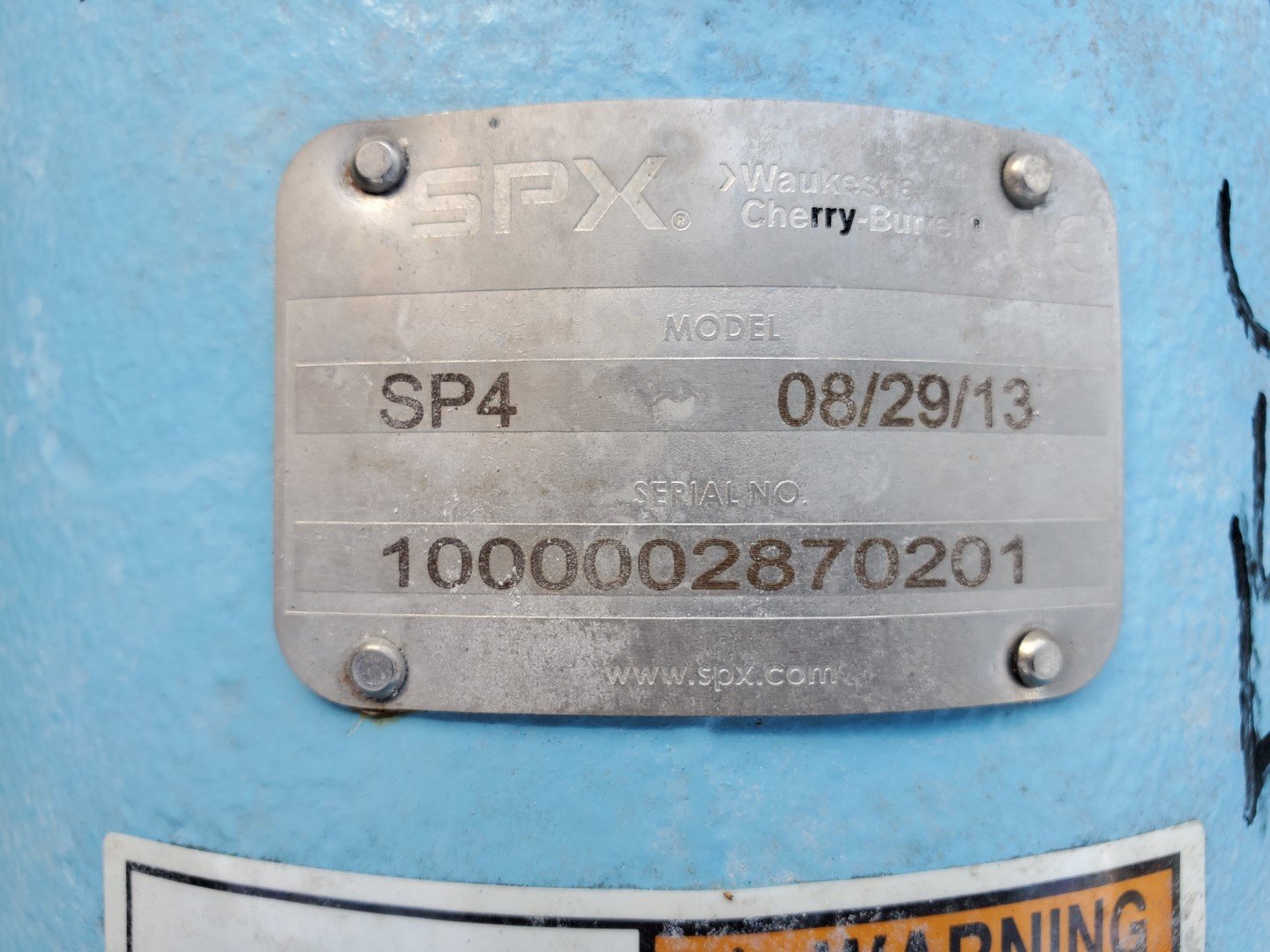 SPX Inline Shear Pump, Model SP4, S/S, 15 HP