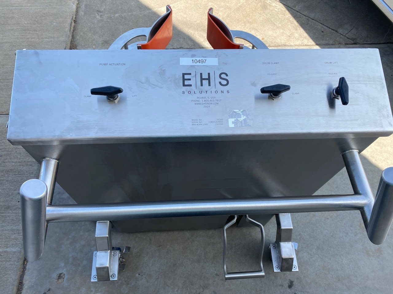 E/H/S Solutions Stainless Steel Drum Cart