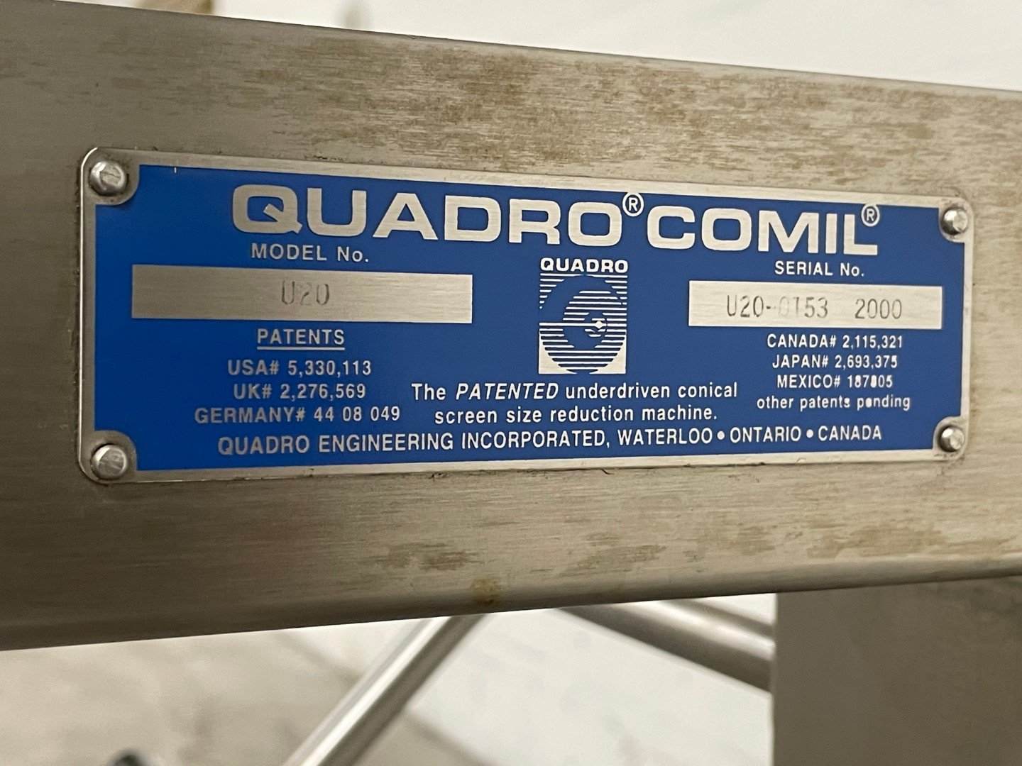 Quadro Comil, Model U20, S/S, 5 HP
