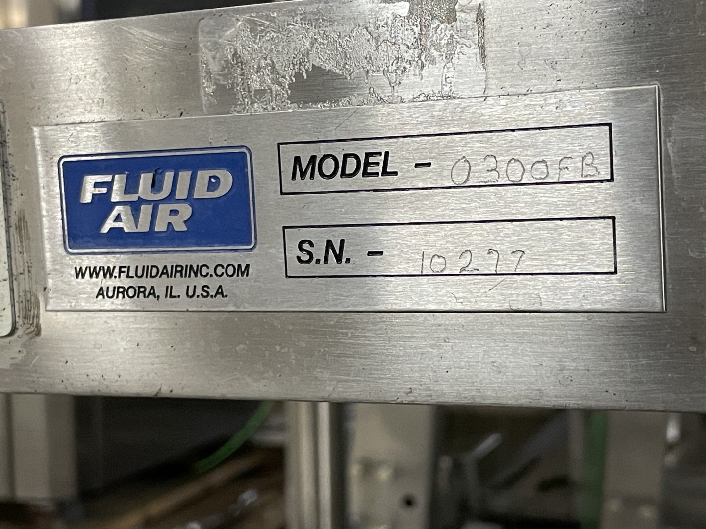 Fluid Air Fluid Dryer Model 0300FB
