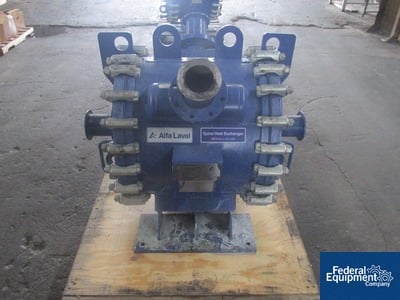 Image of 180 Sq Ft Alfa Laval Spiral Heat Exchanger, 304 S/S, 100#