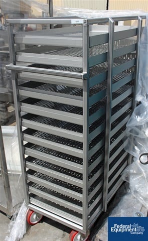 Image of Trolley with 36" x 24" Perforated Trays, Aluminum