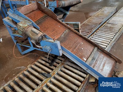 Image of 18" x 72" Inclined Cleated belt conveyor, C/S