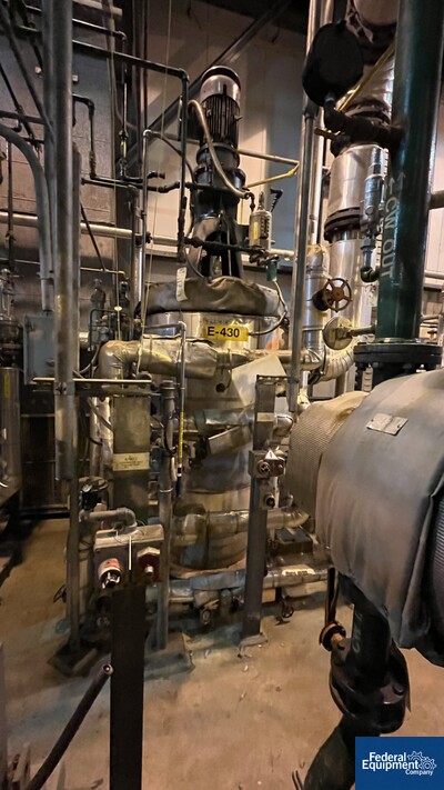 Image of 6.3 Sq Meter / 67 Sq Ft GEA Canzler Thin Film Evaporator, 904L S/S, 3.2/16 Bar