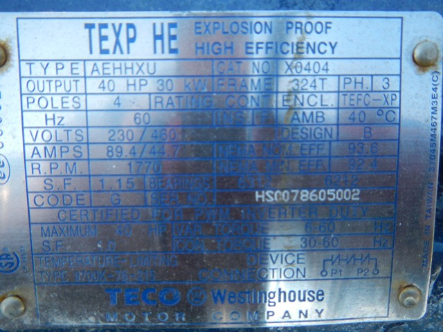 40 HP Hycomp Air Compressor, Model AN154, 177 CFM